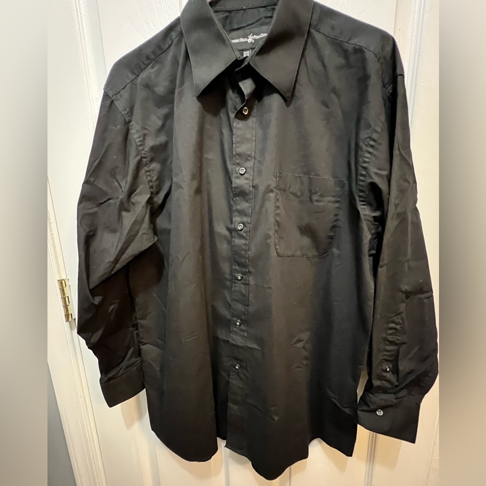 Men’s dress top black large